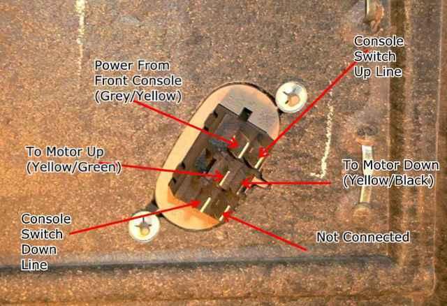 Wiring Information for the Back Door Window Switches