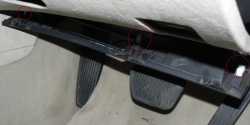 Passenger Side Lower Trim partially removed