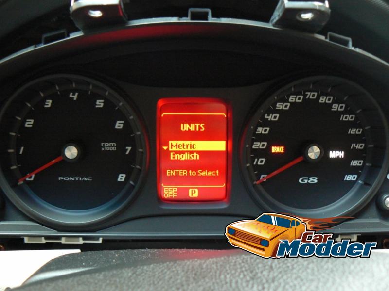 Pontiac G8 Cluster Options