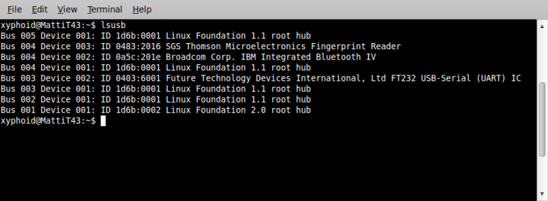 Linux lsusb