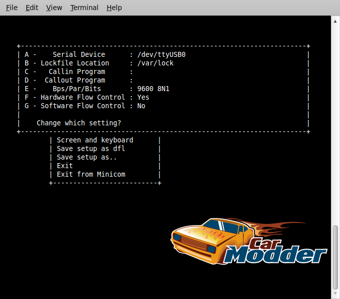 Linux Minicom Setup