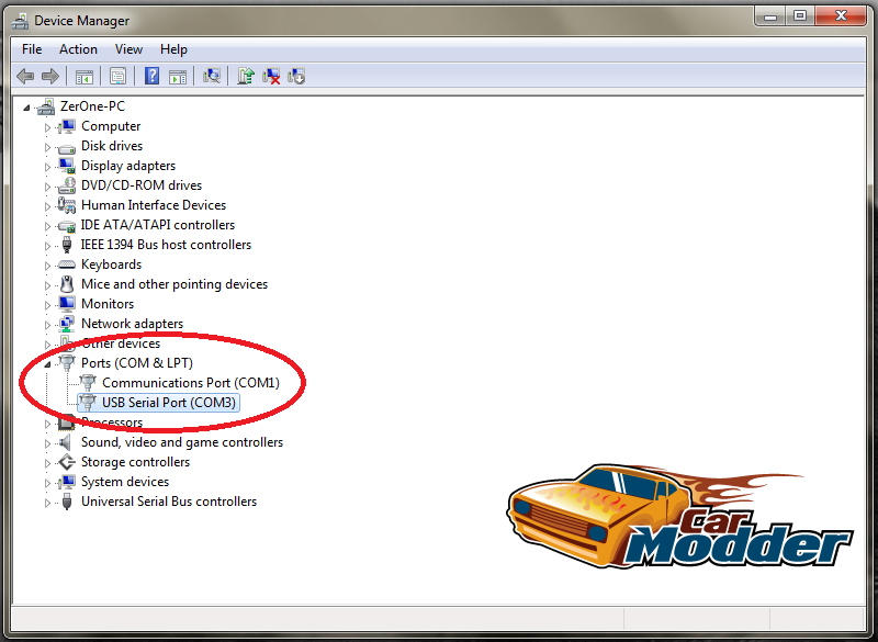 Windows 7 USB Serial Device Added
