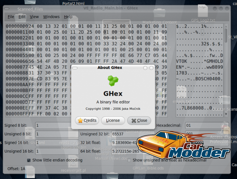 GHex Hexadecimal Editor for Linux