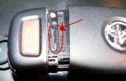 VE remote control keyfob clip location