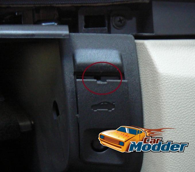 Glove box hidden screw locations