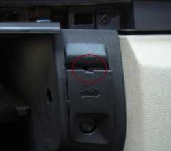 Glove box hidden screw locations