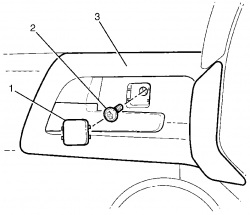 Location and removal of the door handle screw