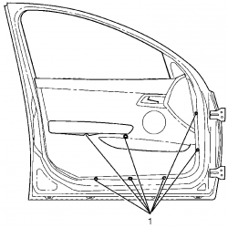 Front VE Door Trim Screw Locations, Omega Models