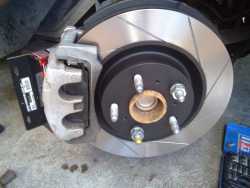 Brake Caliper fitted to new brake pads and rotor