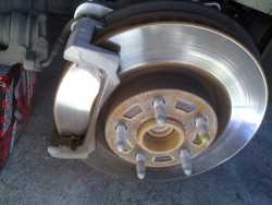 Brake Caliper and Brake Pads Removed