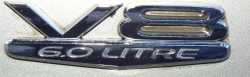 V8 ^ Liter Fender Badge